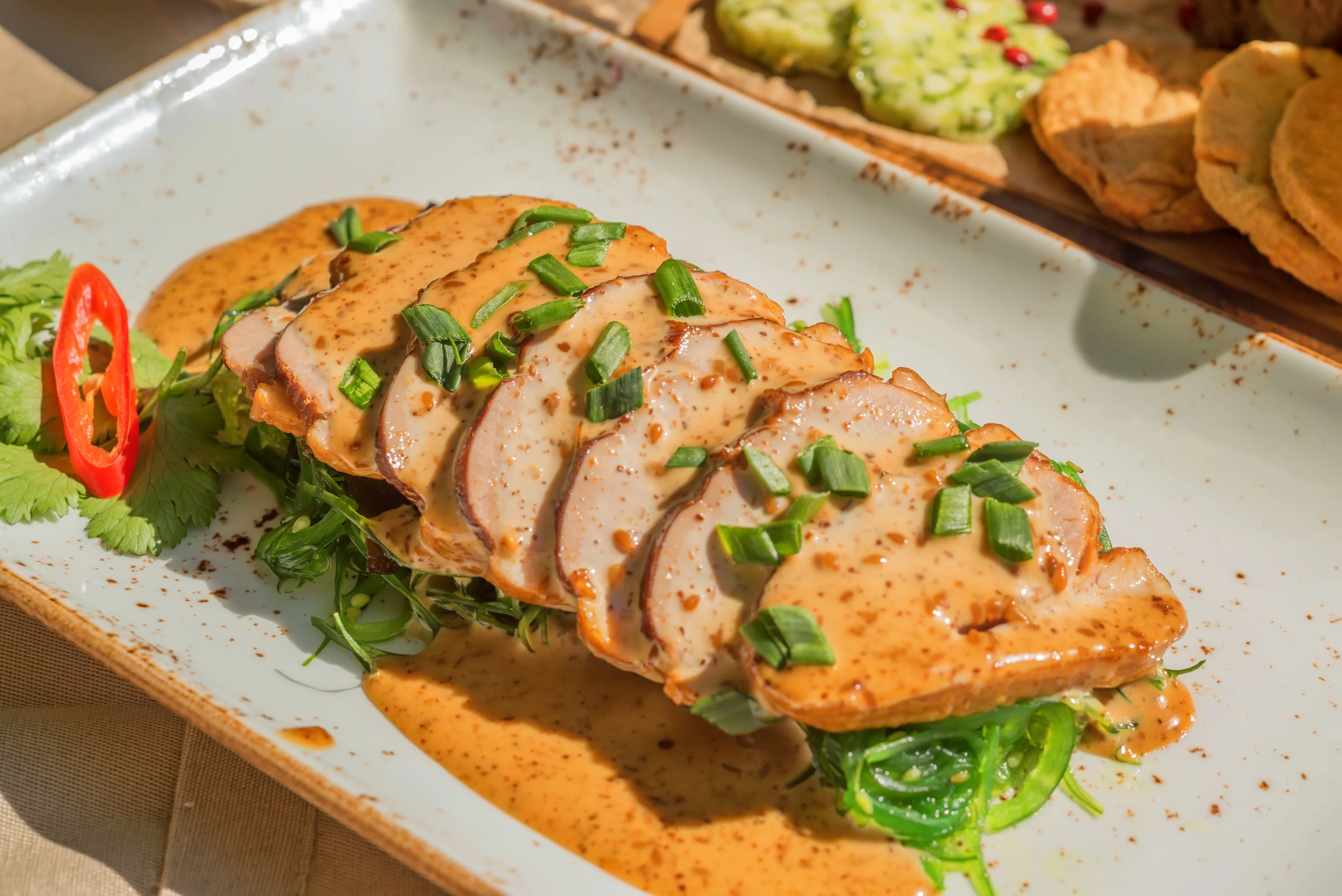 Chipotle Spiced Pork Loin with Butternut Squash Puree Recipe by Chef Derrick Fox
