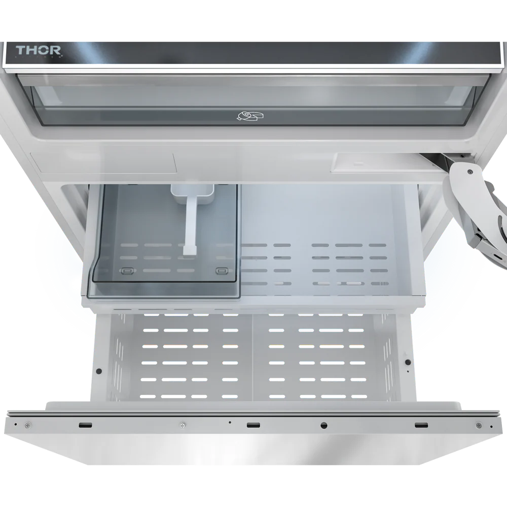 Thor Kitchen 30-inch Built-In Stainless-Steel Panel-Ready Bottom Mount Refrigerator – XRF3016BBP-SS