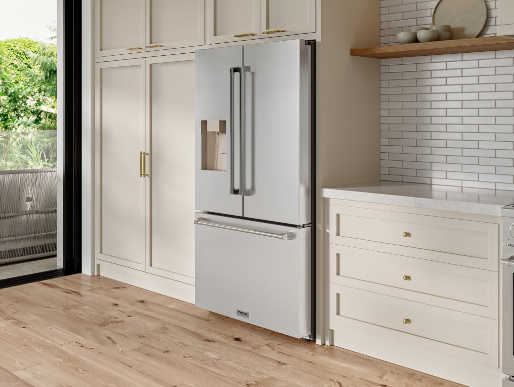 Thor Kitchen 36 Inch Professional French Door Refrigerator with Ice and Water Dispenser – Model TRF3628FFD