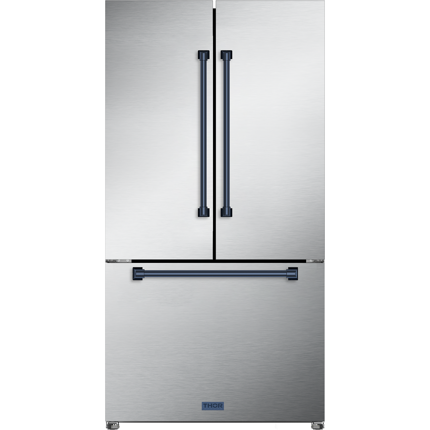 36 Inch 20.3 cu ft French Door Counter Depth Refrigerator with Ice Maker in Stainless Steel/Navy Blue | Gordon Ramsay Series