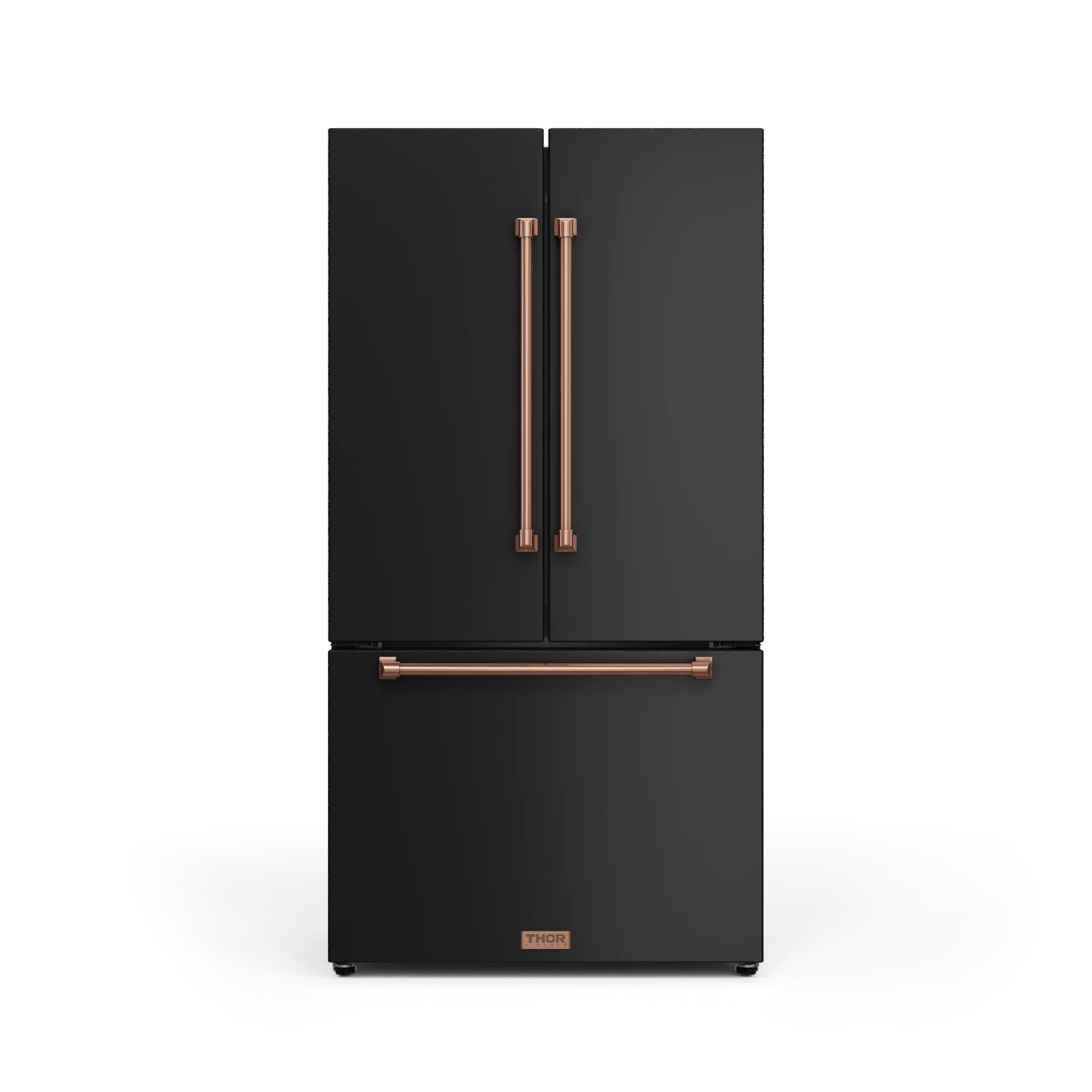 36 Inch 20.3 cu ft French Door Counter Depth Refrigerator with Ice Maker in Black/Rose Gold | Gordon Ramsay Series - RF3621CTD00-RSG