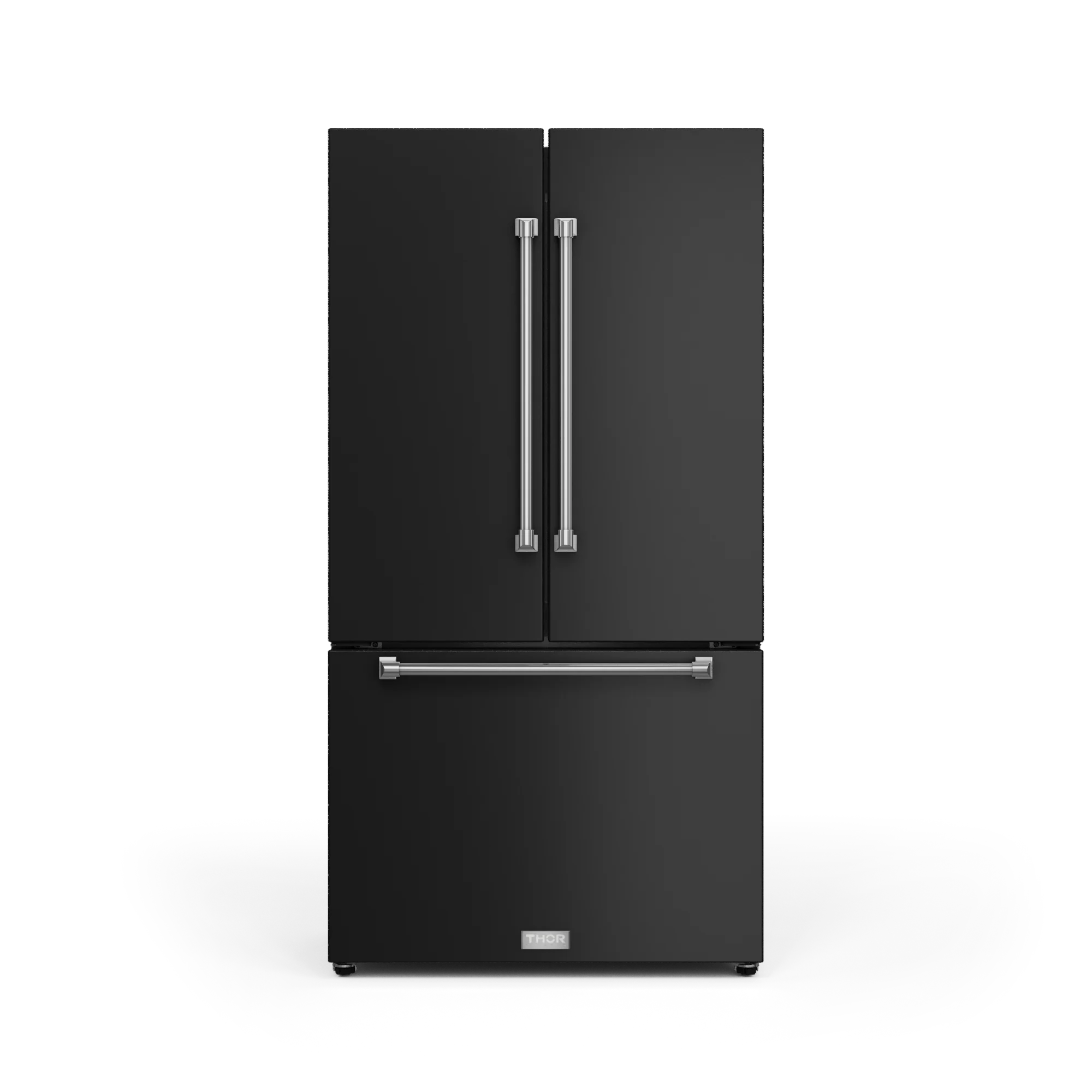 36 Inch 20.3 cu ft French Door Counter Depth Refrigerator with Ice Maker in Black/Stainless Steel | Gordon Ramsay Series - RF3621CTD00-SS