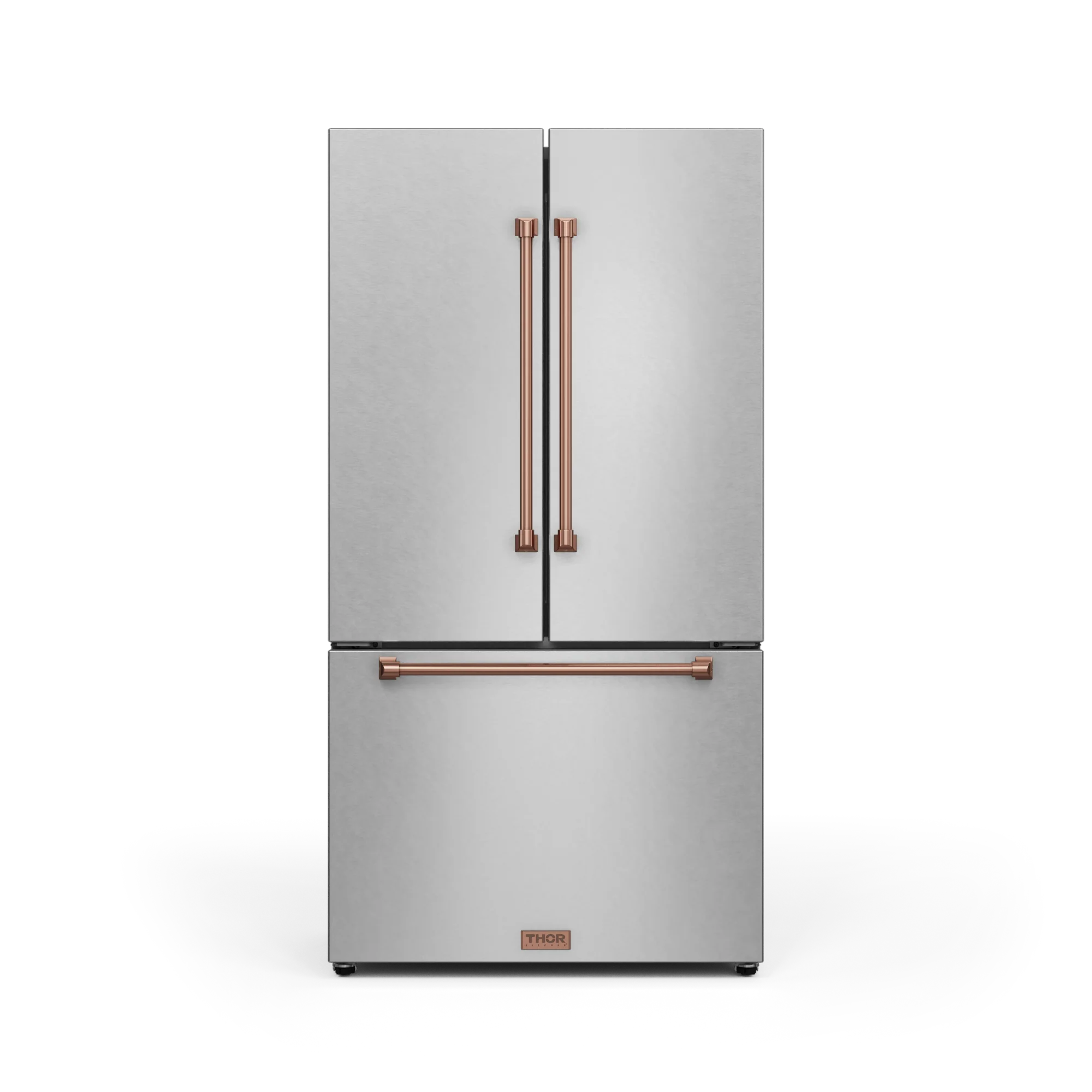 36 Inch 20.3 cu ft French Door Counter Depth Refrigerator with Ice Maker in Stainless Steel/Rose Gold | Gordon Ramsay Series