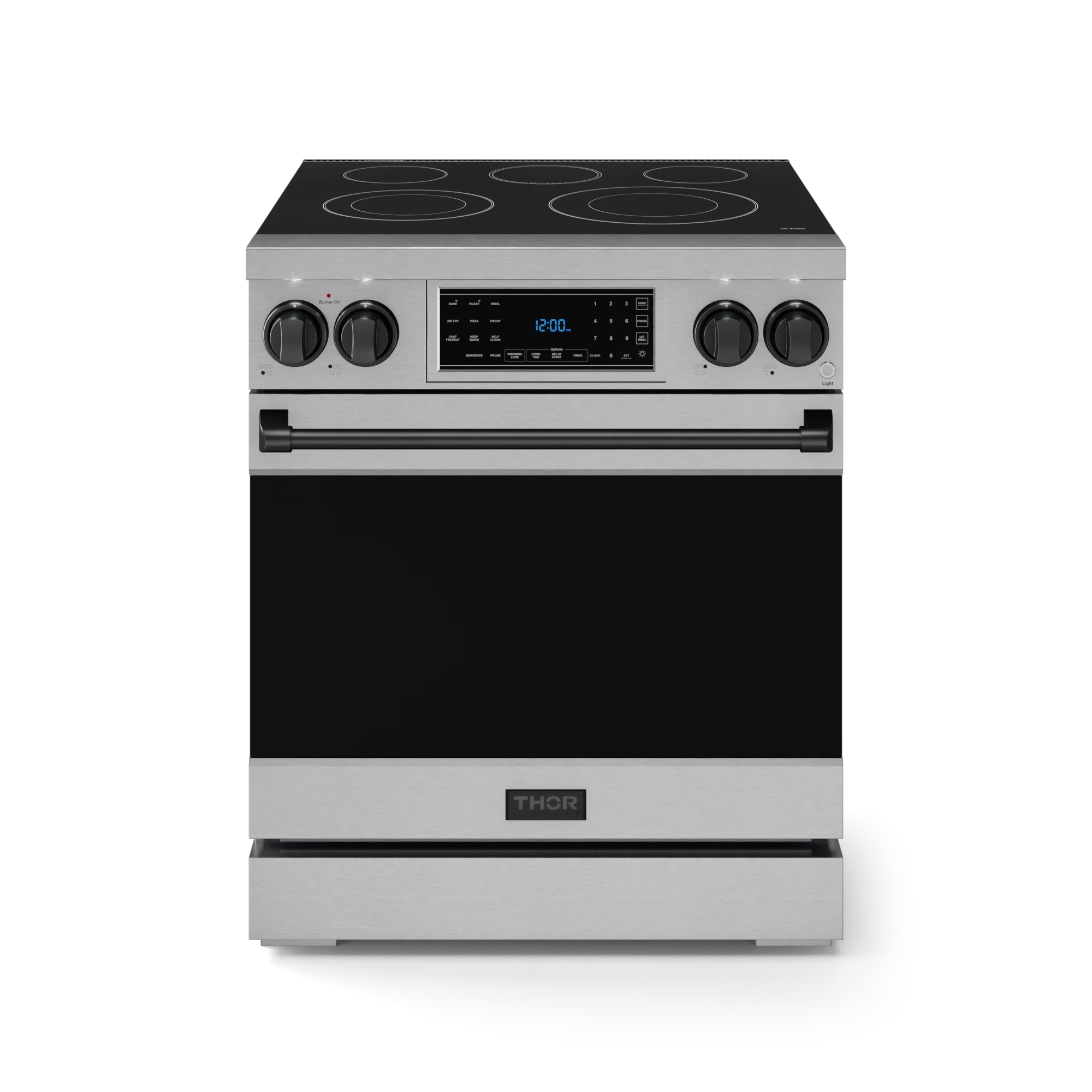 30 Inch Professional Electric Range with Tilt Panel Touch Control in Stainless Steel/Black | Gordon Ramsay Series - RSE30-BLK
