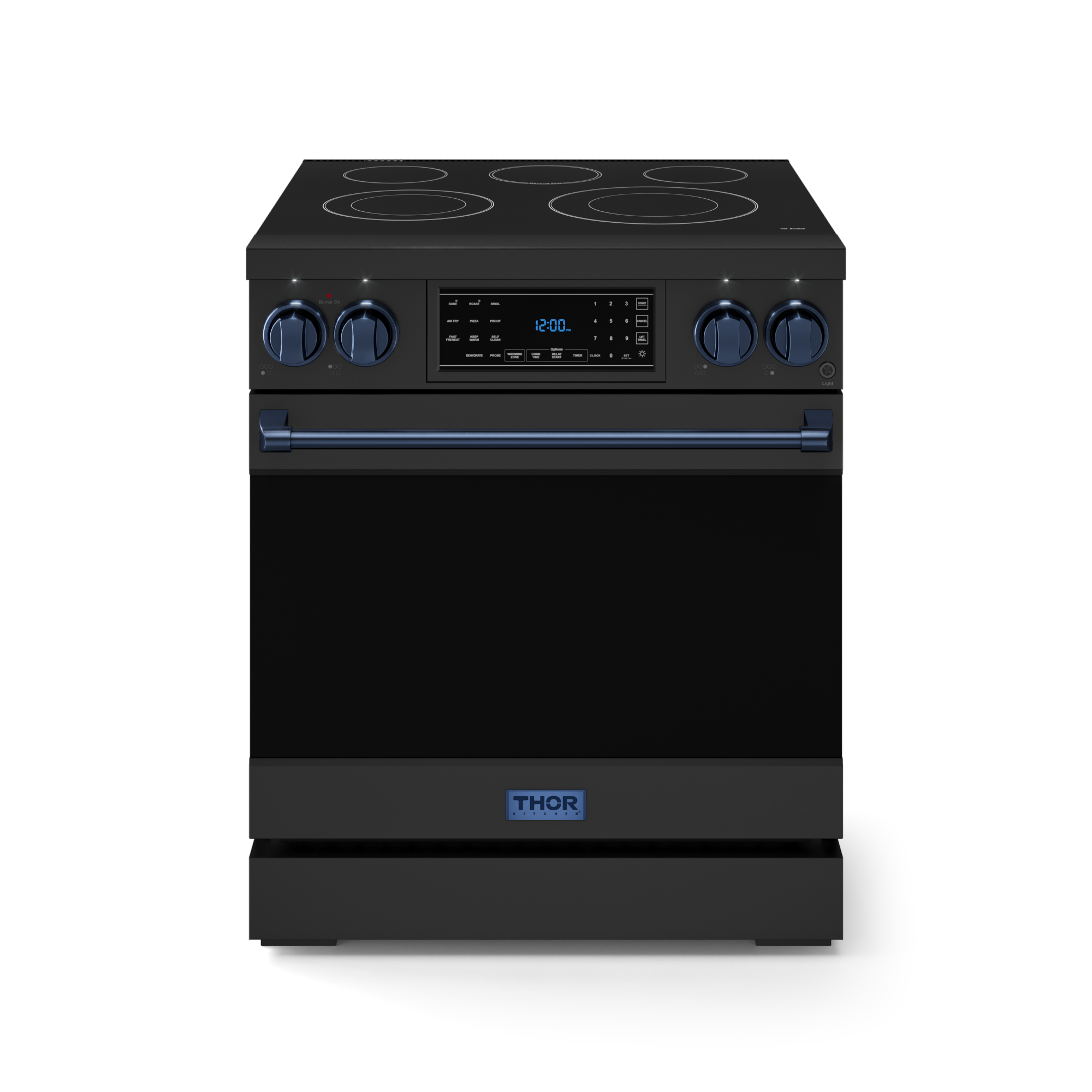 30 Inch Professional Electric Range with Tilt Panel Touch Control in Black/Navy Blue | Gordon Ramsay Series - RSE30B-BLU