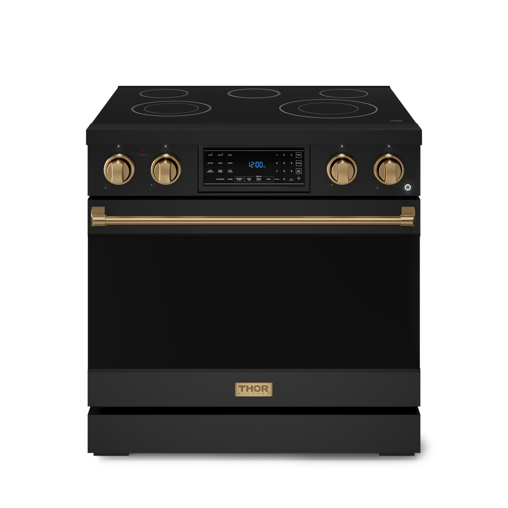 36 Inch Professional Electric Range with Tilt Panel Touch Control in Black/Bronze | Gordon Ramsay Series - RSE36B-BRZ