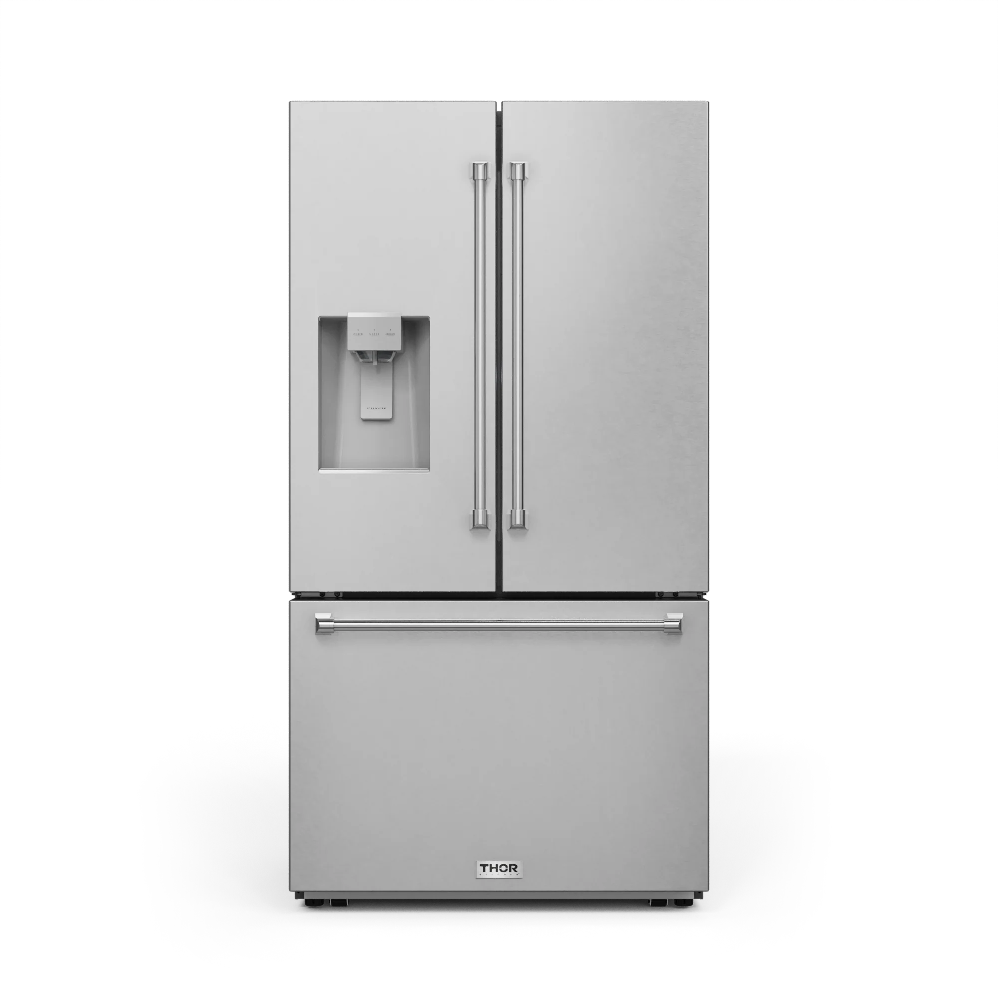 Thor Kitchen 36 Inch Professional French Door Refrigerator with Ice and Water Dispenser – Model TRF3628FFD