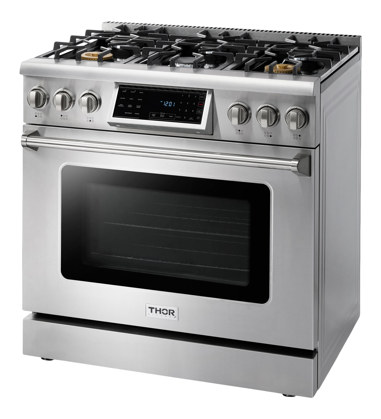 THOR Kitchen 36-Inch Tilt Panel Gas Range - Professional - Model TRG3601