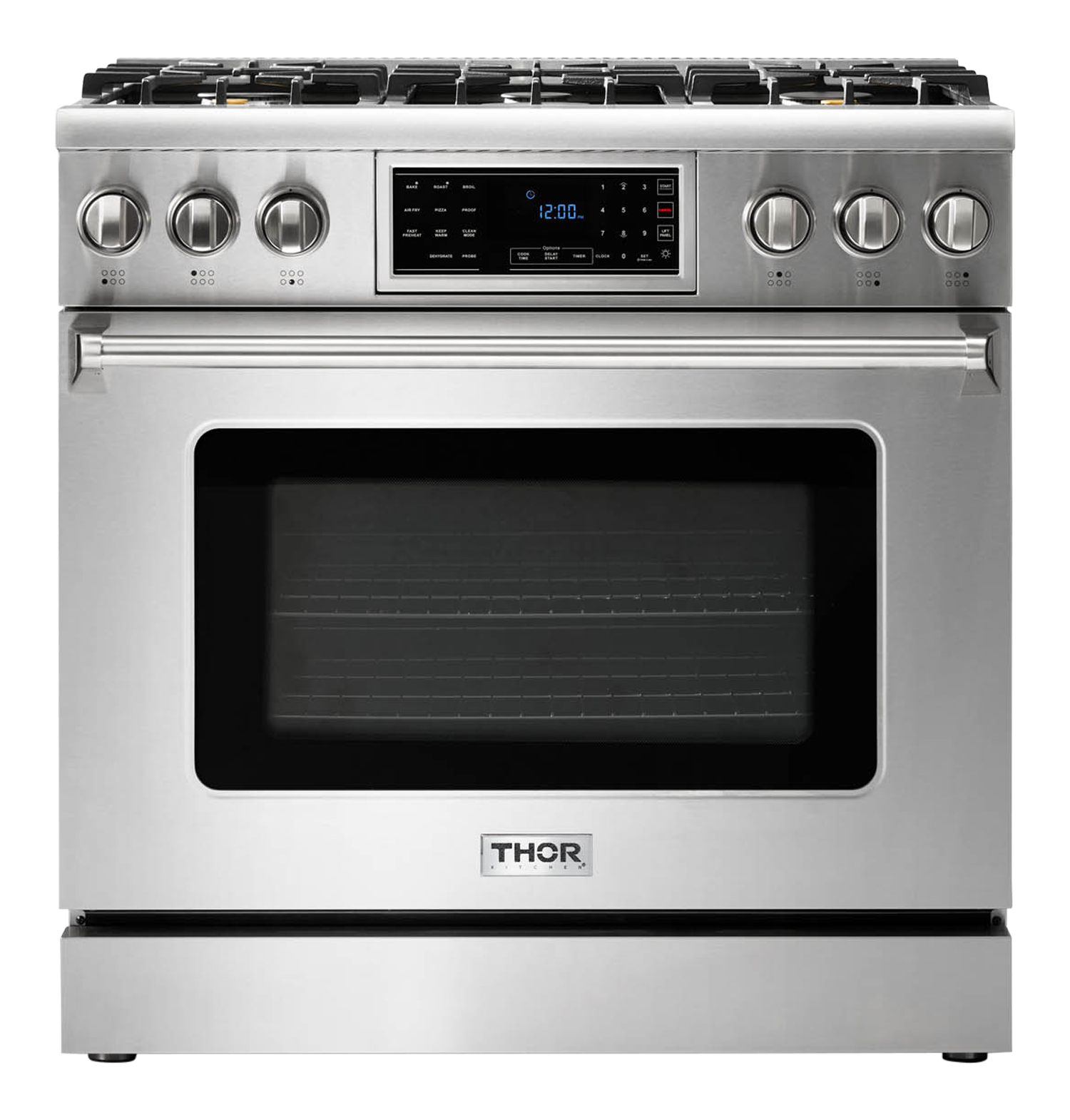 THOR Kitchen 36-Inch Tilt Panel Gas Range - Professional - TRG3601