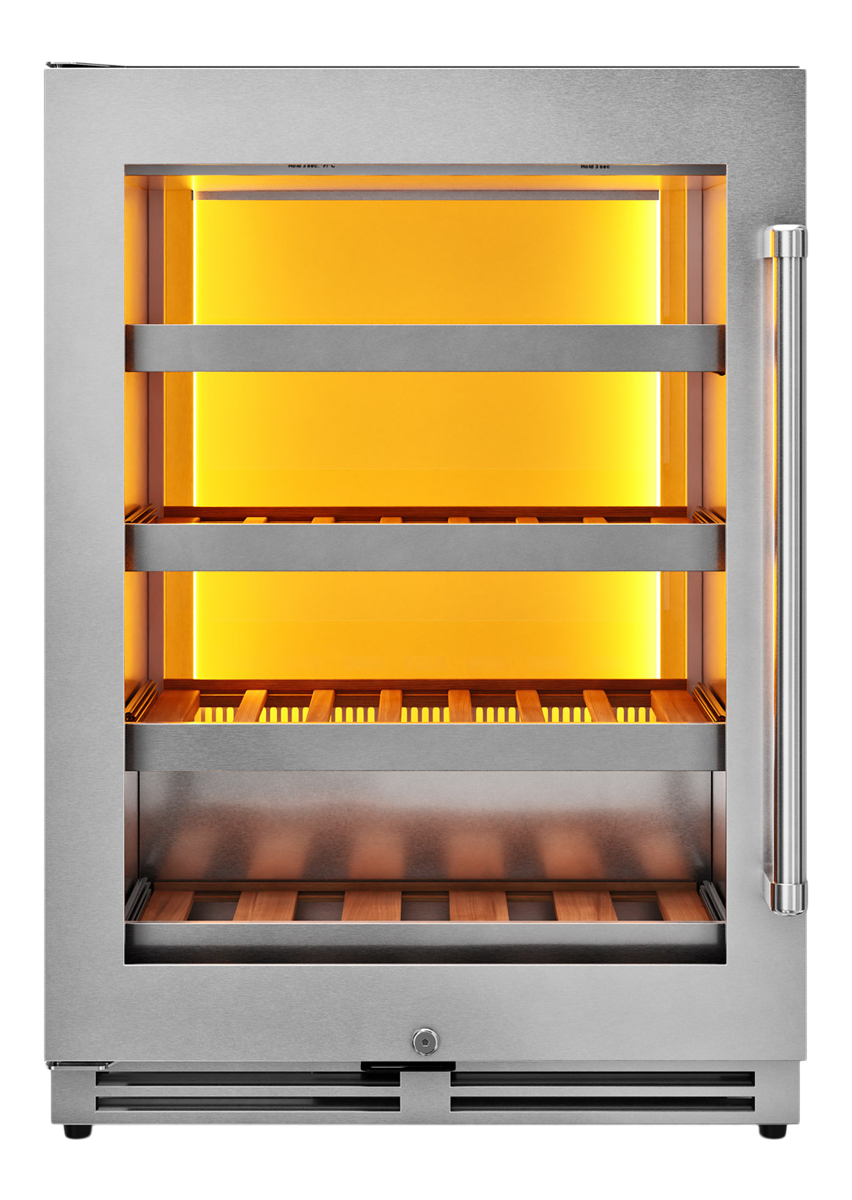 Thor Kitchen 24-Inch Single Zone Wine Cooler, Left Swing, 45 Wine Bottle Capacity - Model TWC24UL-LH