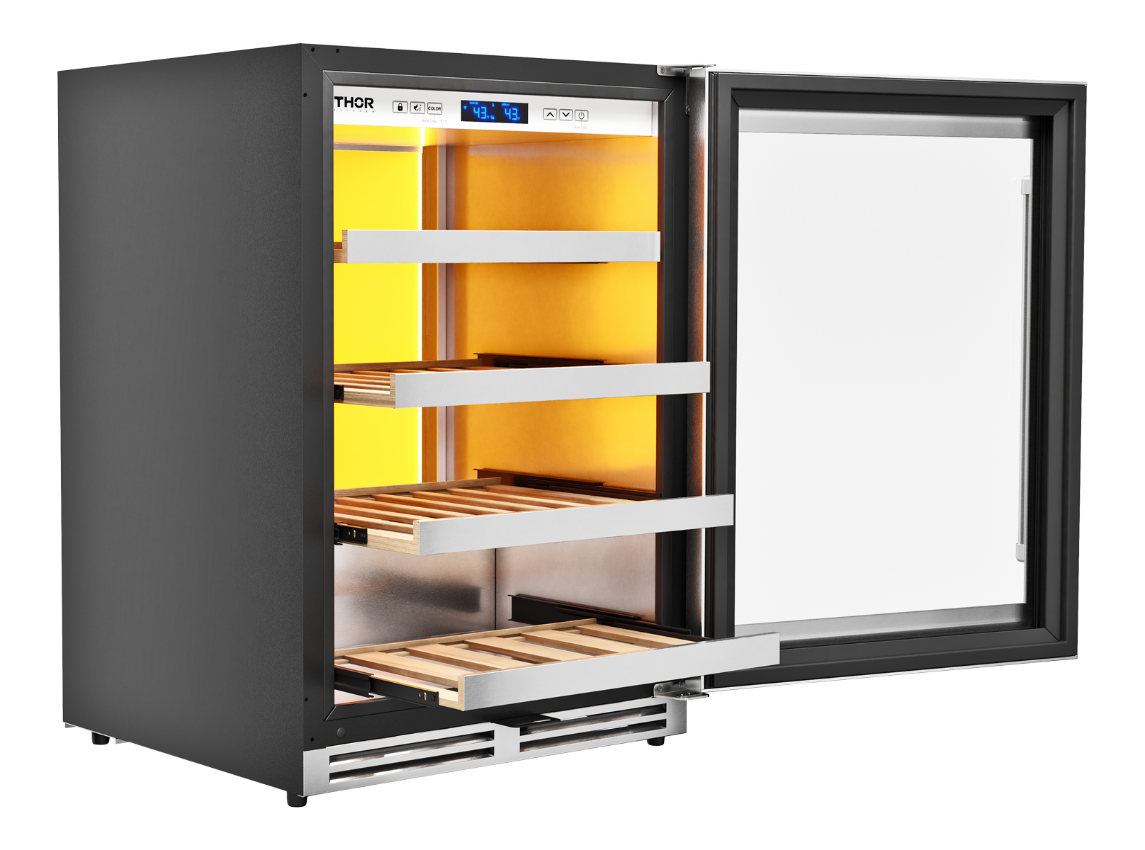 Thor Kitchen 24-Inch Single Zone Wine Cooler, 45 Wine Bottle Capacity – Model TWC24UL