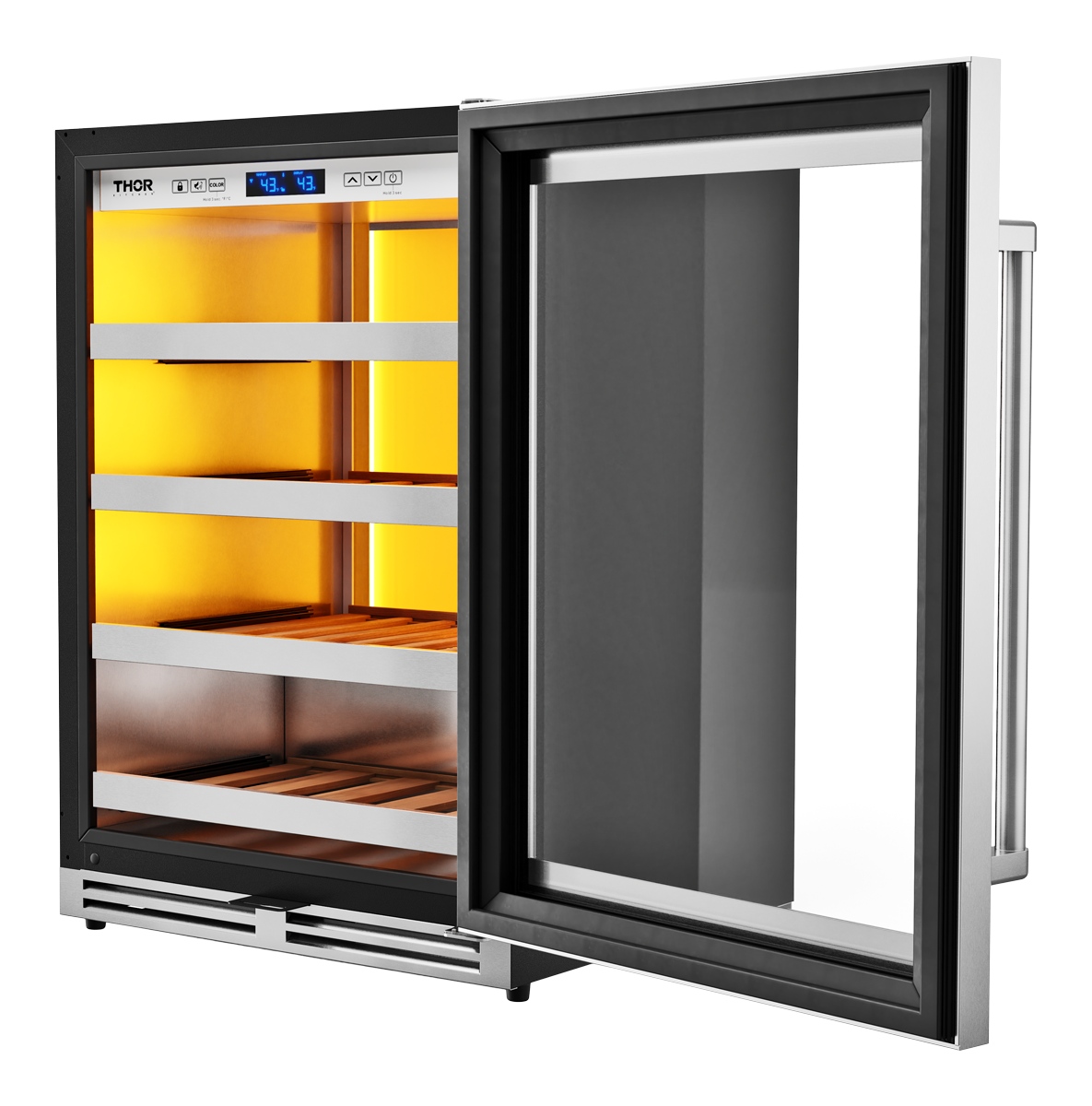 Thor Kitchen 24-Inch Single Zone Wine Cooler, 45 Wine Bottle Capacity – Model TWC24UL