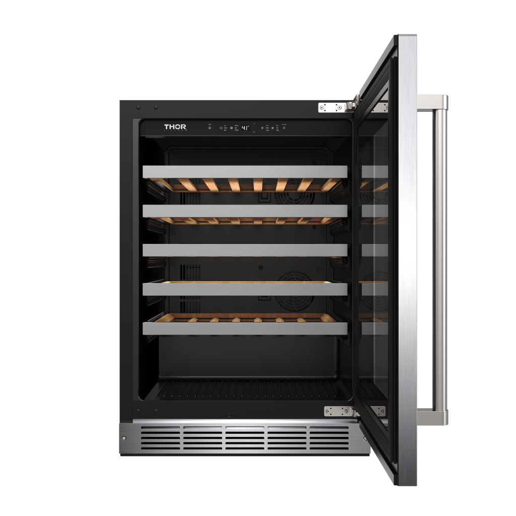 Thor Kitchen 24-Inch Single Zone Wine Cooler, 46 Wine Bottle Capacity – Model TWC24US