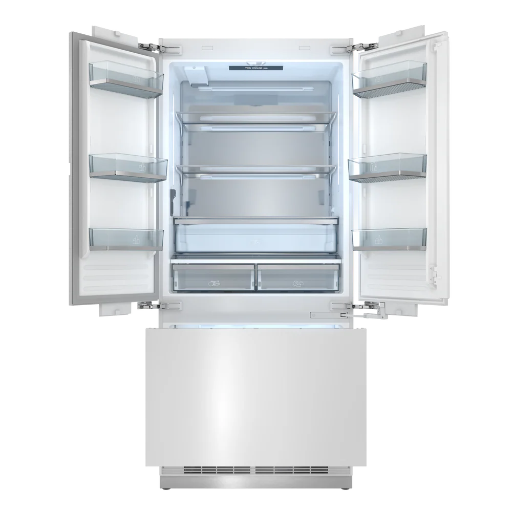 Thor Kitchen 36-inch French Door Built-In Stainless-Steel Panel-Ready Refrigerator – XRF3619BFP-SS