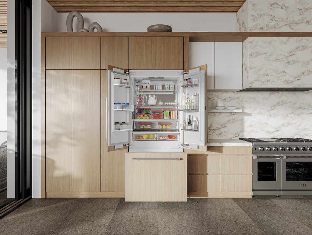 Buy 36 Inch Built In French Door Refrigerator, Custom Panel Ready