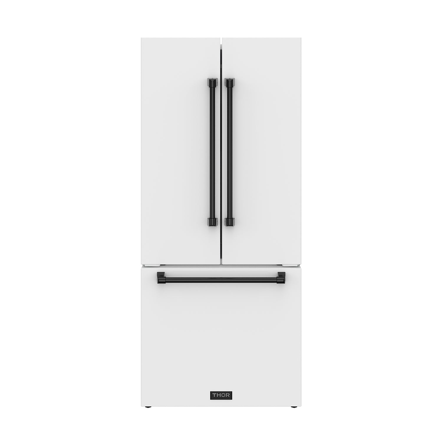 30 Inch French Door Counter Depth Refrigerator with Ice Maker – White/Black | Gordon Ramsay Series
