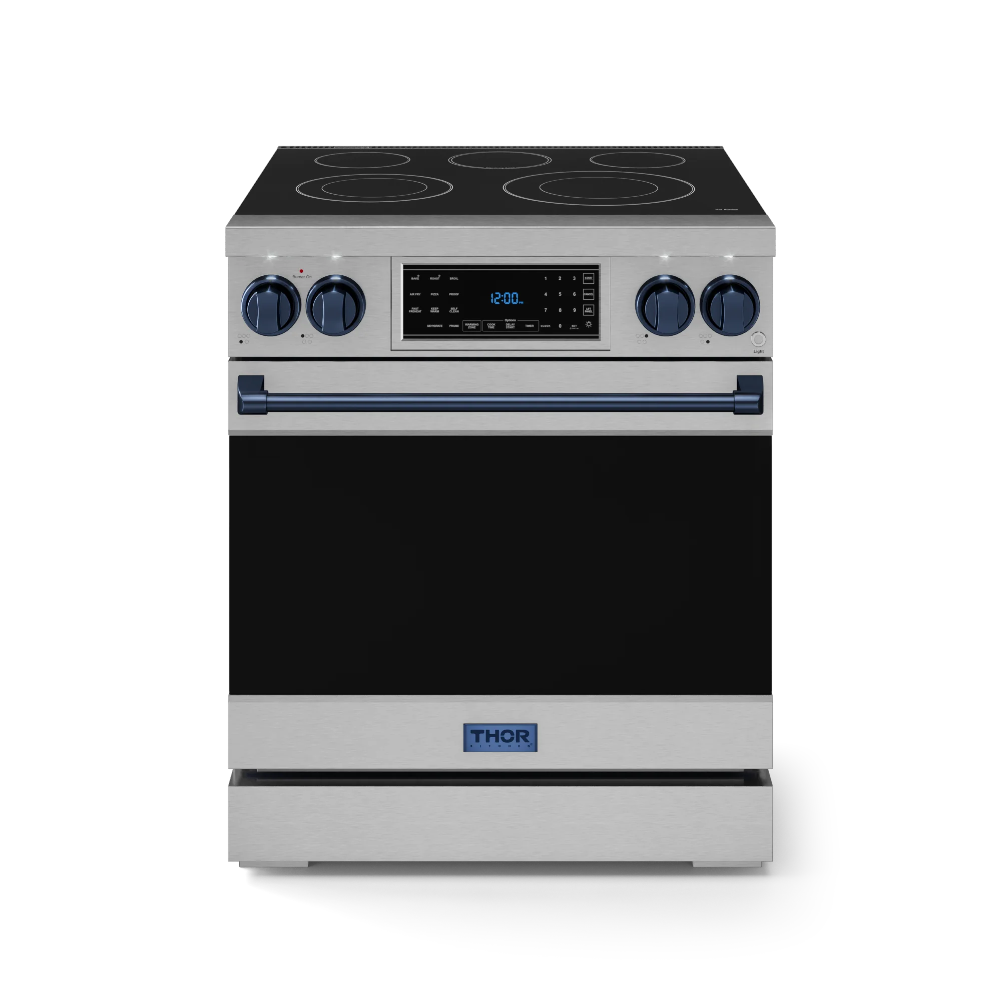 30 Inch Professional Electric Range with Tilt Panel Touch Control in Stainless Steel/Navy Blue | Gordon Ramsay Series - RSE30-BLU
