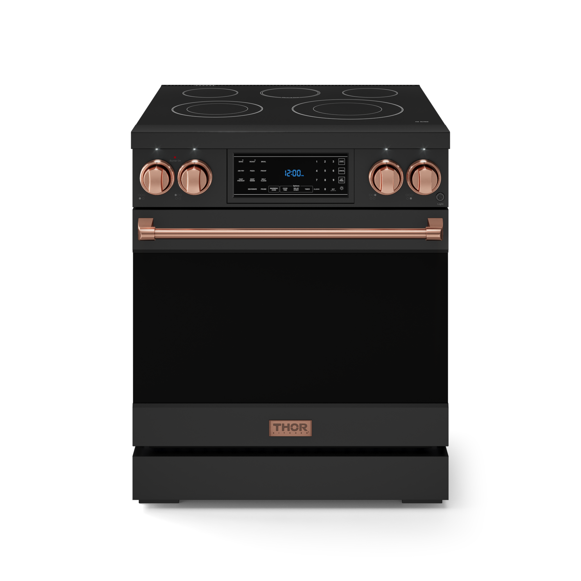 30 Inch Professional Electric Range with Tilt Panel Touch Control in Black/Rose Gold | Gordon Ramsay Series - RSE30B-RSG