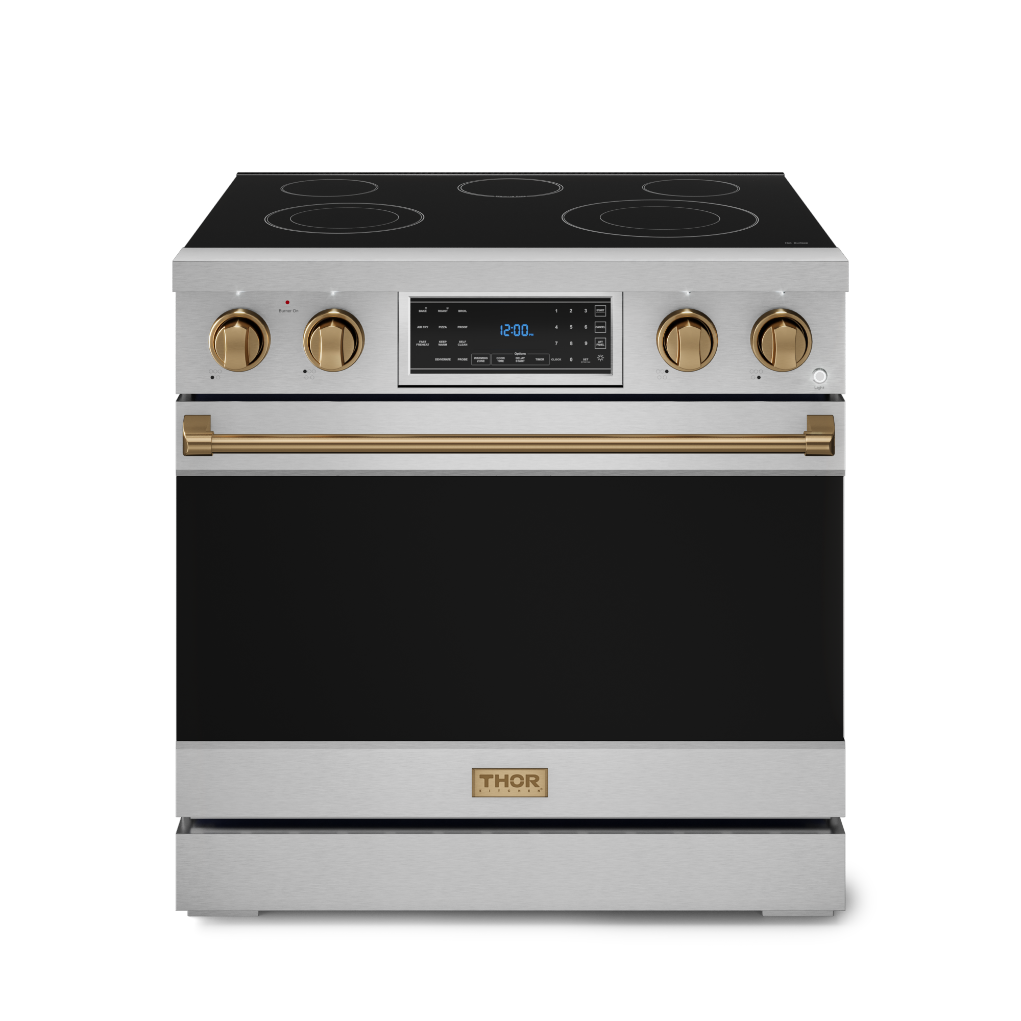 36 Inch Professional Electric Range with Tilt Panel Touch Control in Stainless Steel/Bronze | Gordon Ramsay Series - RSE36-BRZ