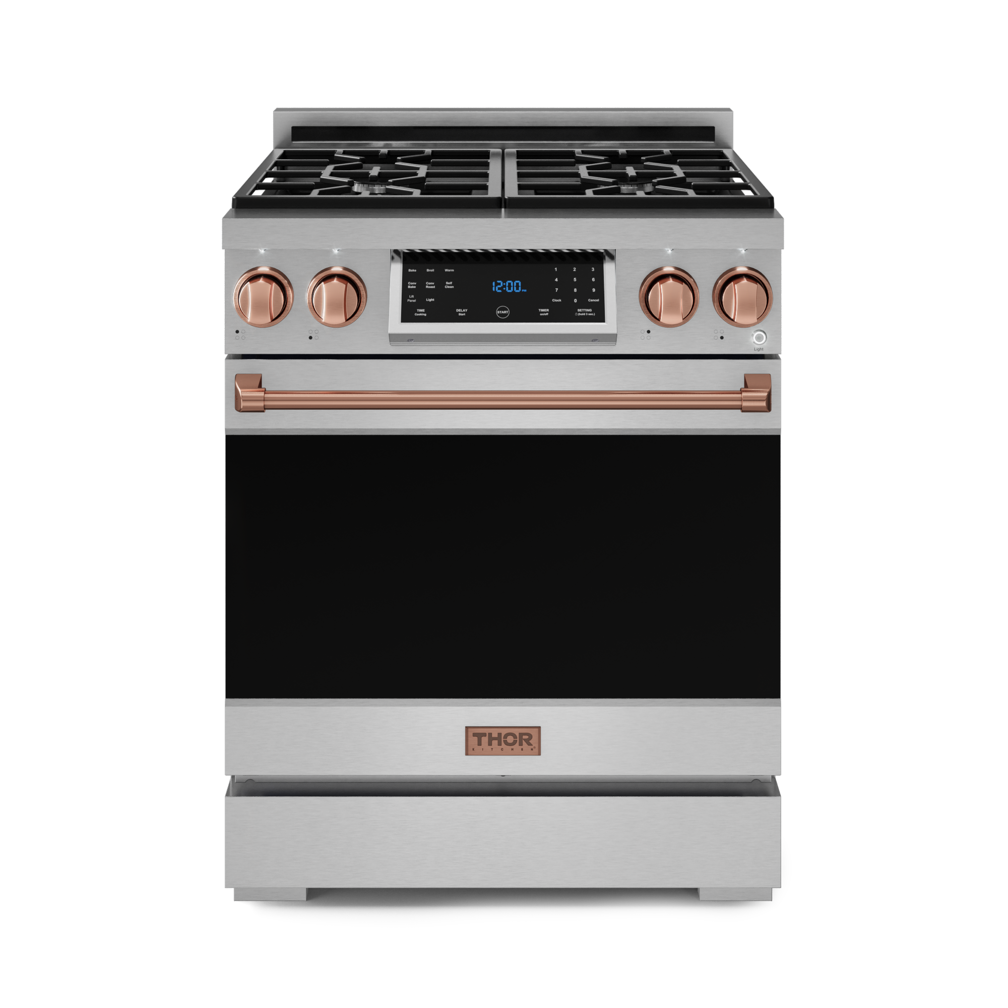 30 Inch Professional Gas Range with Tilt Panel Touch Control in Stainless Steel/Rose Gold | Gordon Ramsay Series