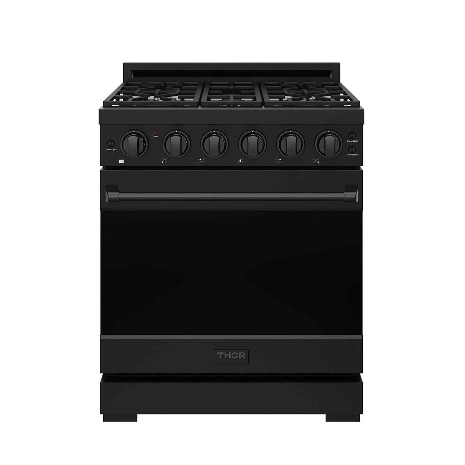 30 Inch Professional Gas Range with Precision Knob Control in Black