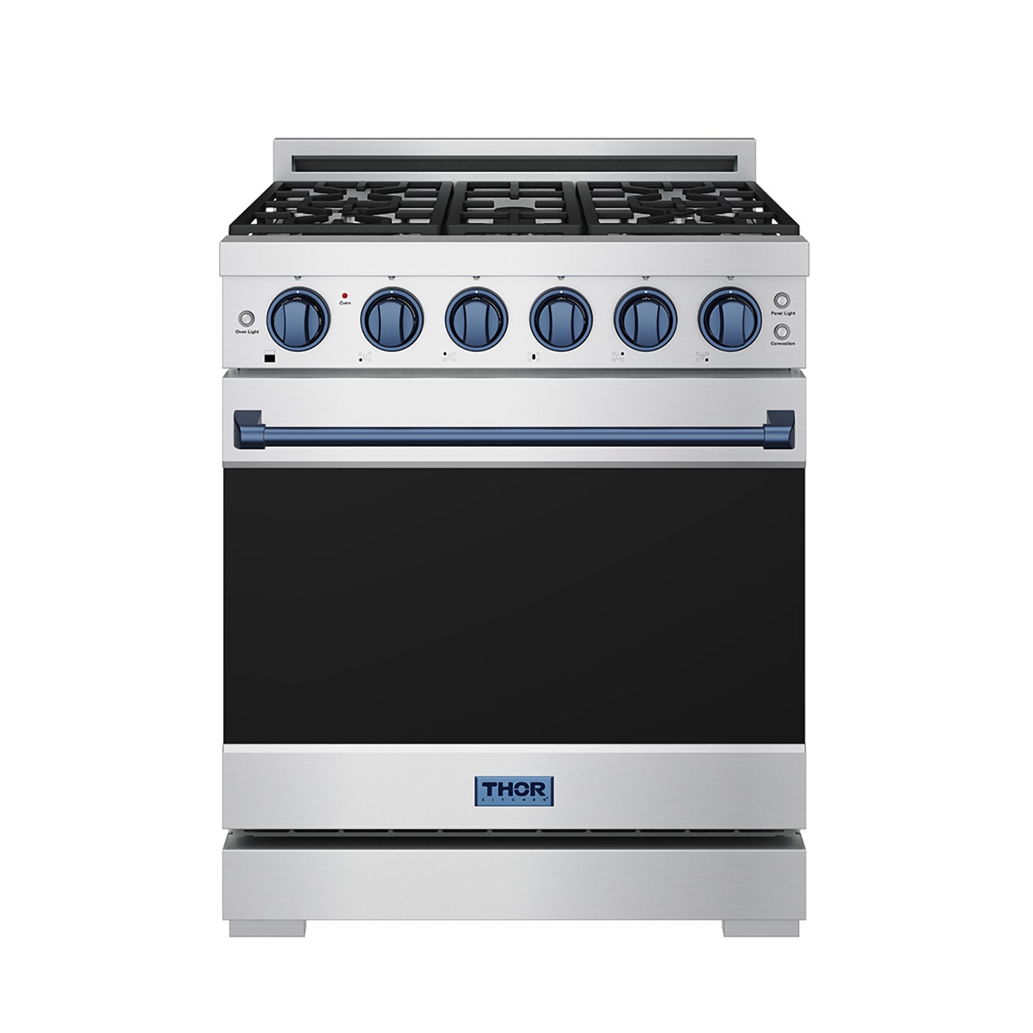 30 Inch Professional Gas with Precision Knob Control in Stainless Steel/Blue