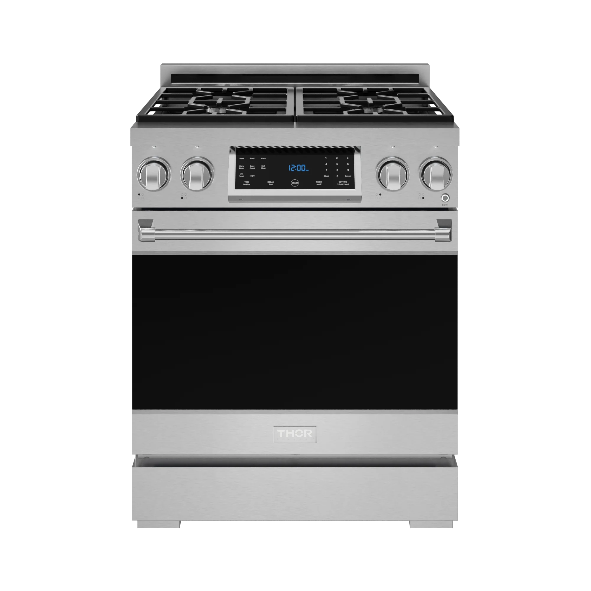 30 Inch Professional Gas Range with Tilt Panel Touch Control in Stainless Steel | Gordon Ramsay Series