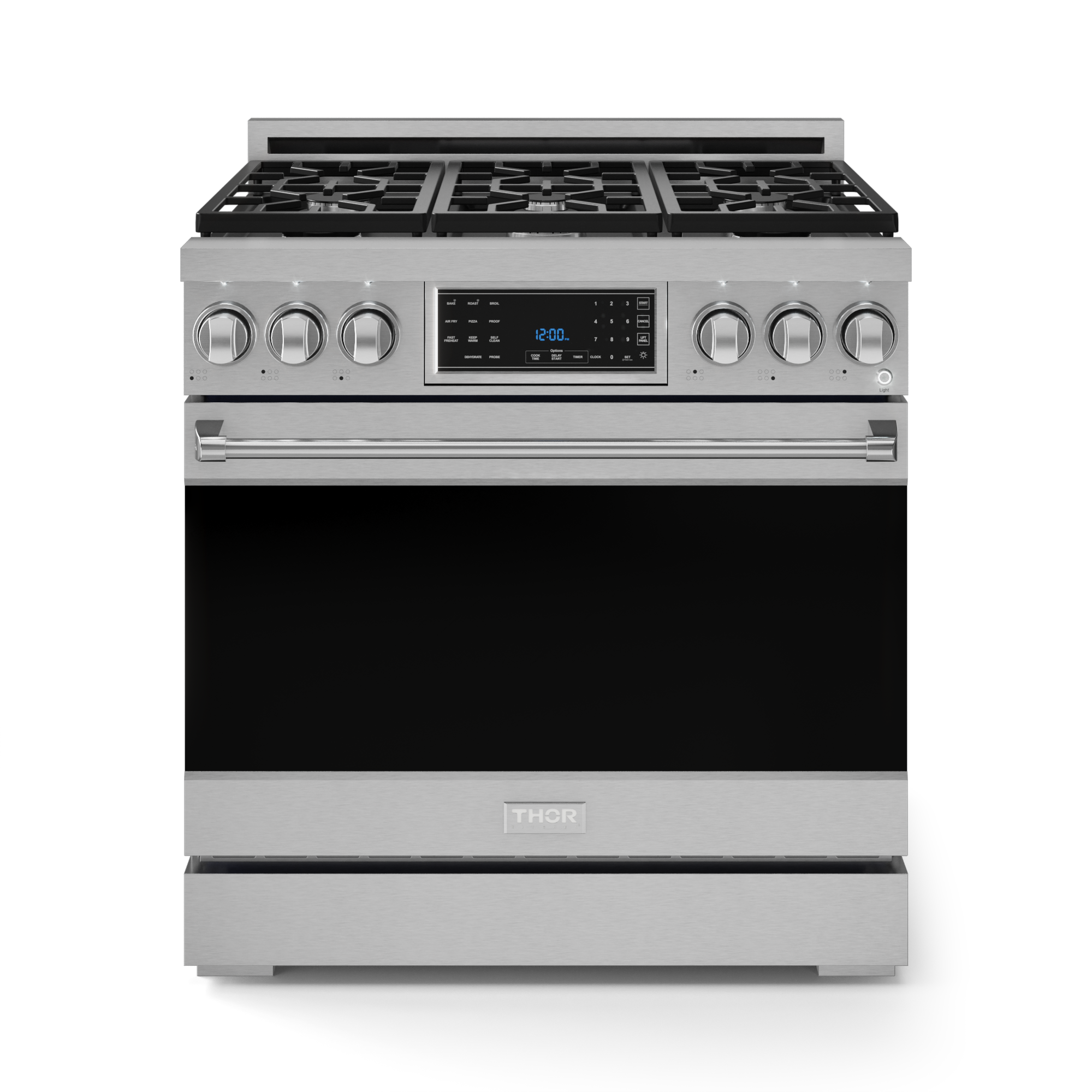 36 Inch Professional Gas Range with Tilt Panel Touch Control in Stainless Steel | Gordon Ramsay Series