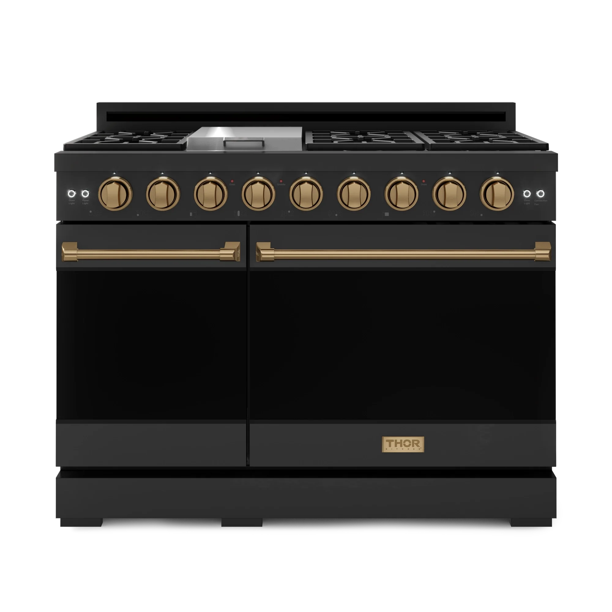 48 Inch Professional Gas Range with Pro-Style Knobs in Black/Bronze | Gordon Ramsay Series