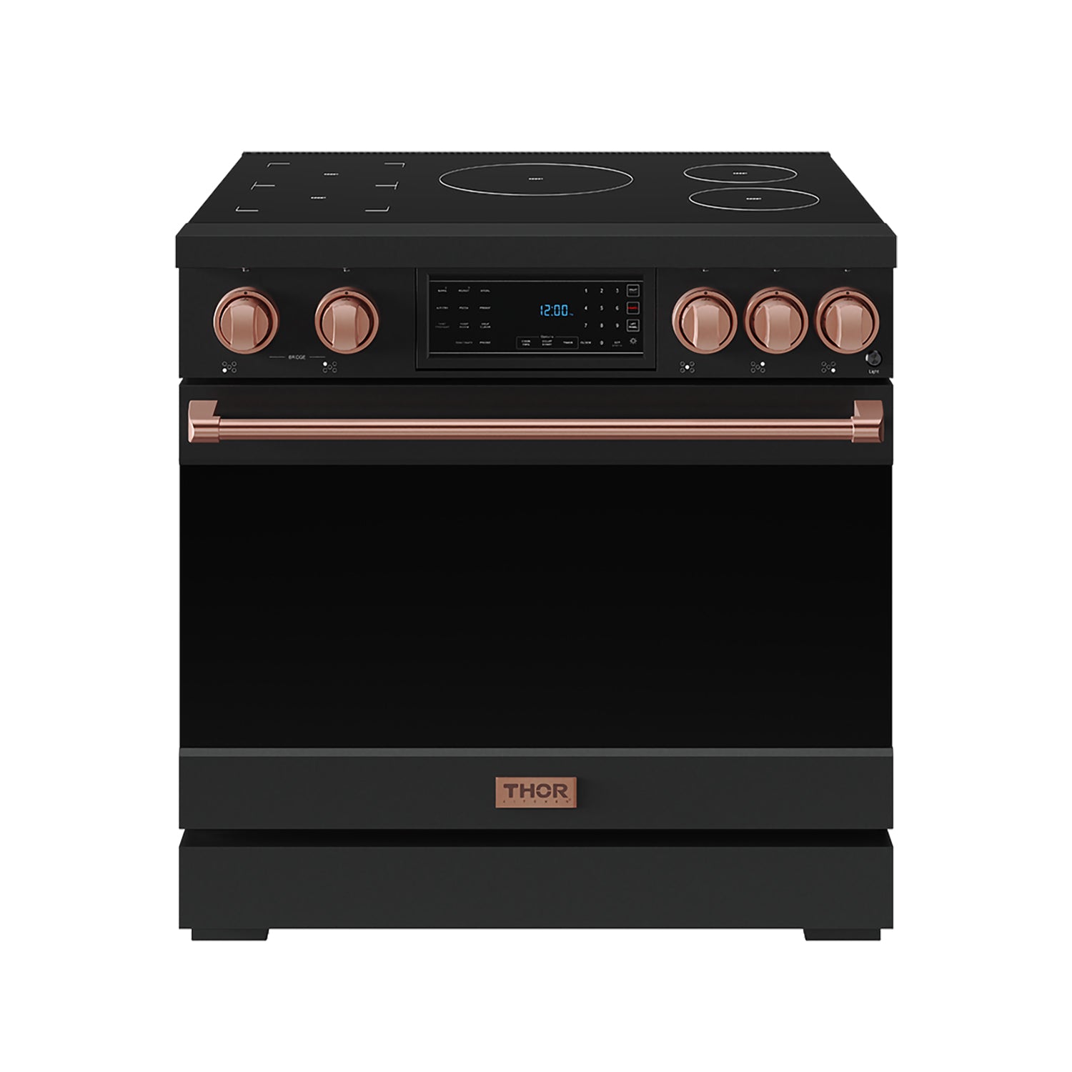 36 Inch Professional Induction Range with Tilt Panel Touch Control in Black and Rose Gold | Gordon Ramsay Series