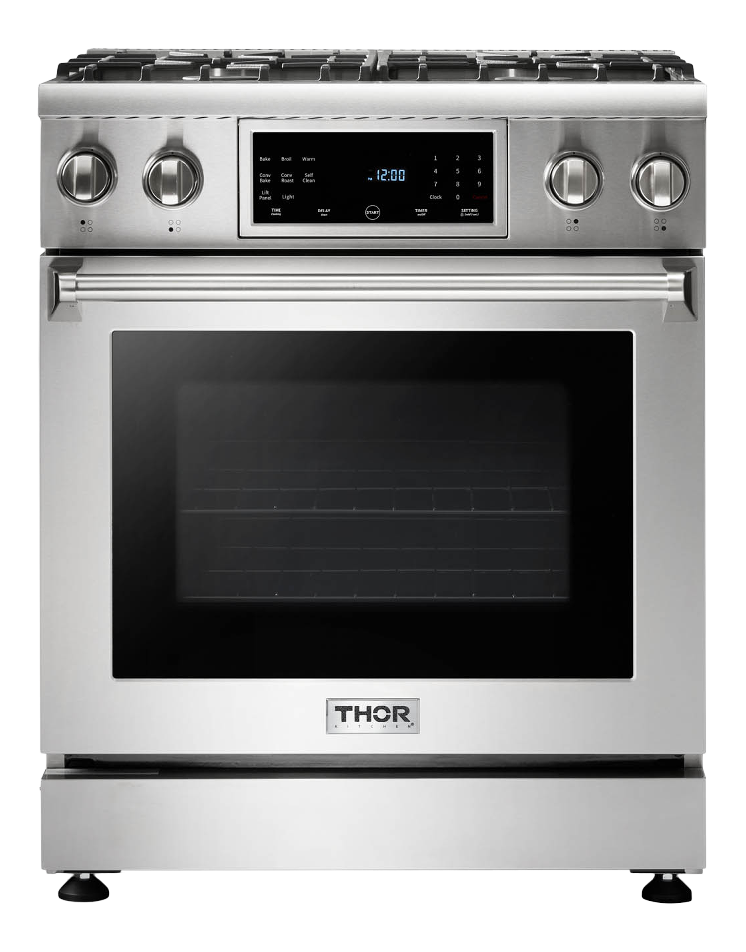 THOR Kitchen 30-Inch Tilt Panel Gas Range - Professional - TRG3001