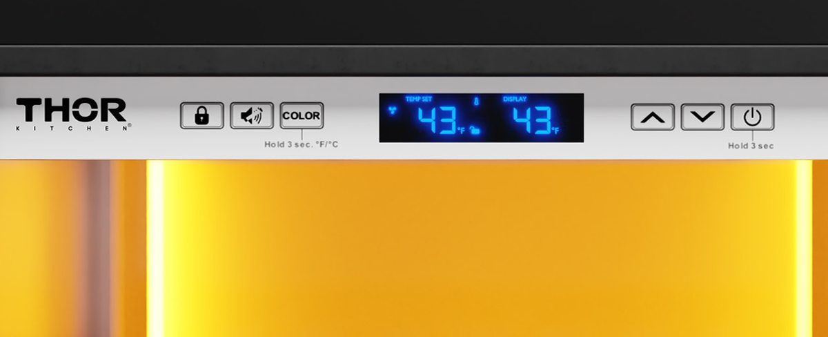 Thor Kitchen 24-Inch Single Zone Wine Cooler, Left Swing, 45 Wine Bottle Capacity - Model TWC24UL-LH