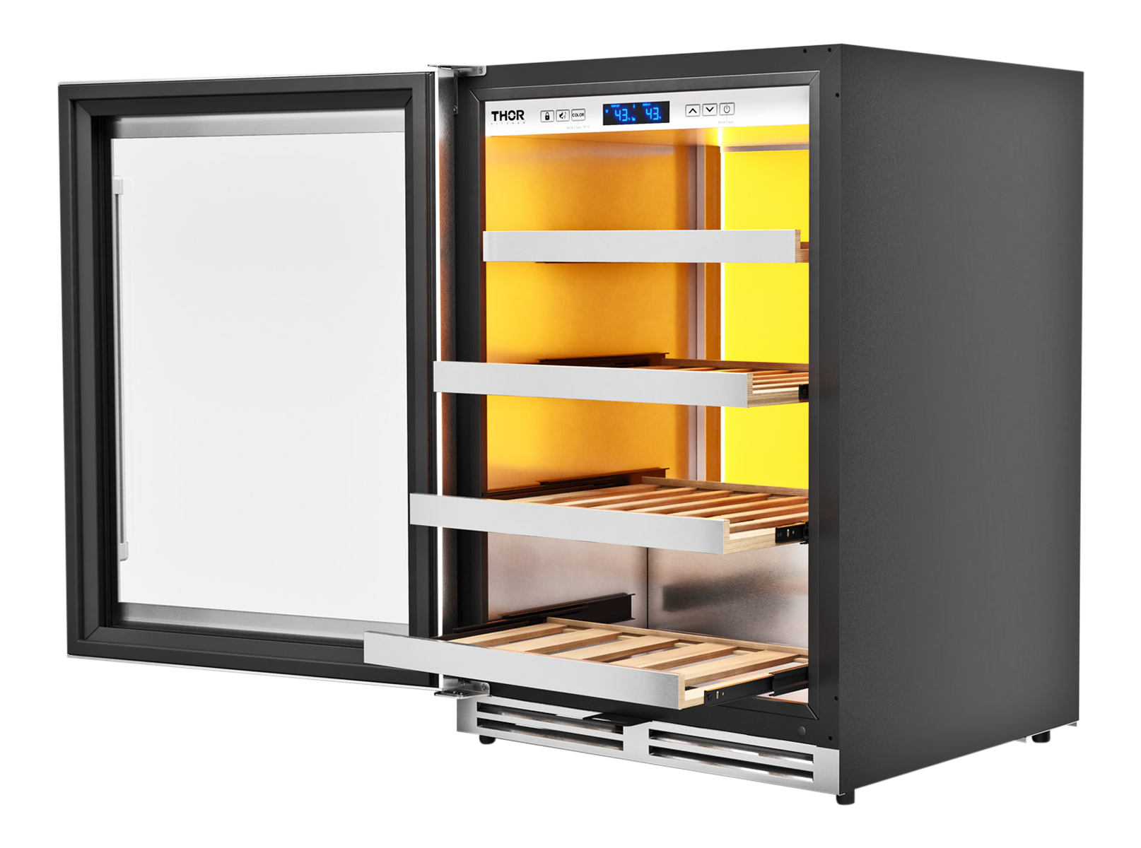 Thor Kitchen 24-Inch Single Zone Wine Cooler, Left Swing, 45 Wine Bottle Capacity - Model TWC24UL-LH